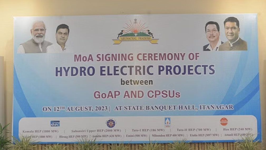 Arunachal signs pact with 3 PSUs for 11,523 MW hydropower projects